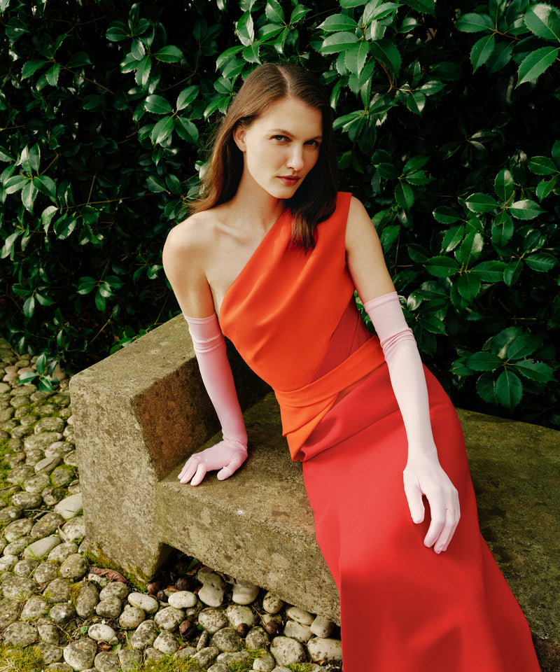 Ipekyol Belted Color Block Dress Red