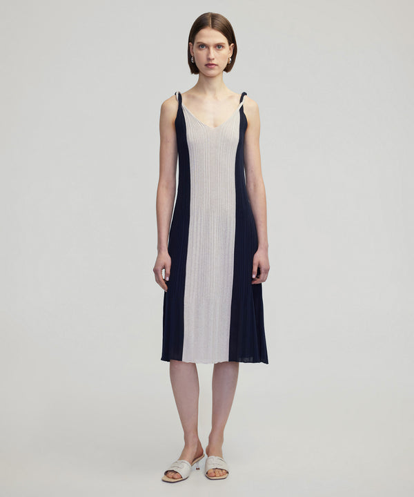 Ipekyol Color Block Knit Dress Navy