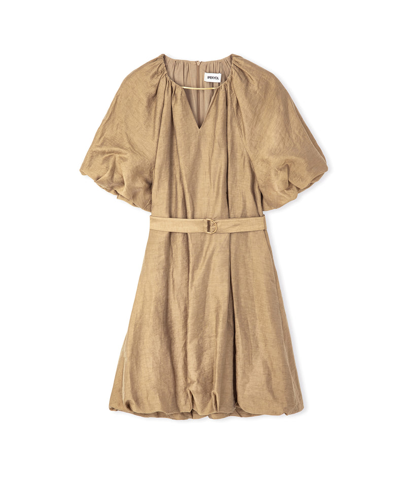 Ipekyol Balloon Sleeve Dress With Chain Accessories Natural