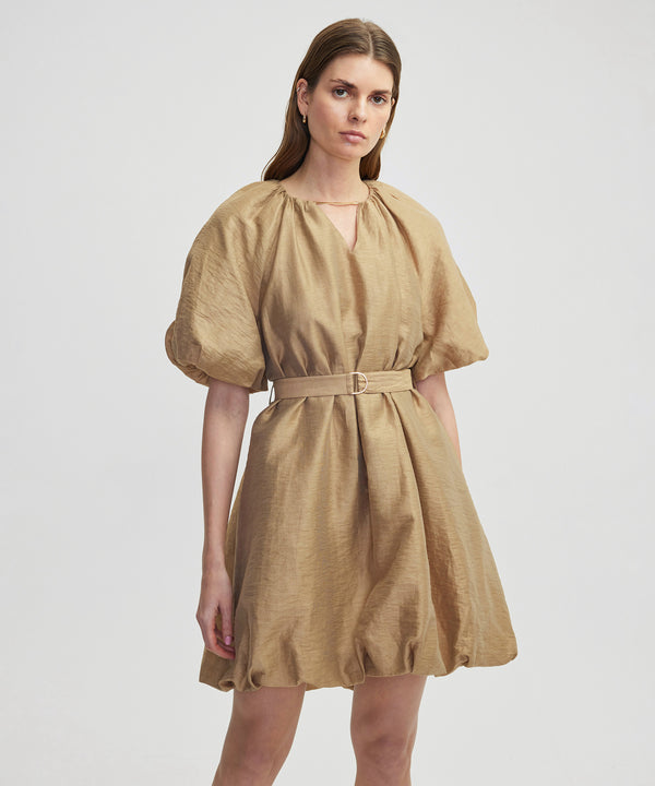 Ipekyol Balloon Sleeve Dress With Chain Accessories Natural