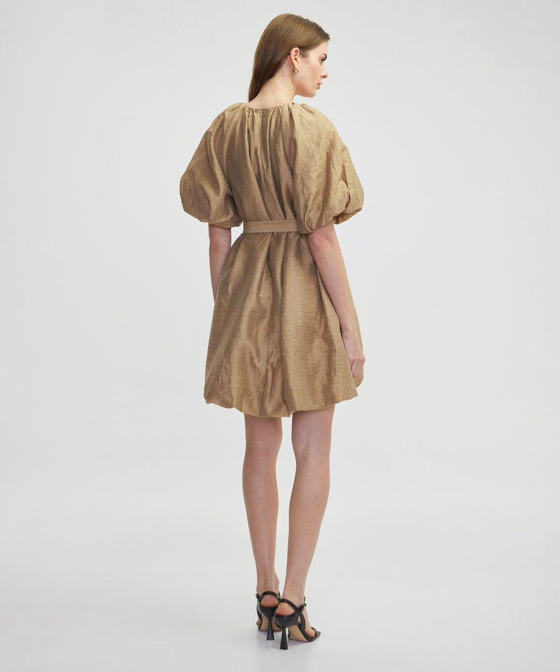 Ipekyol Balloon Sleeve Dress With Chain Accessories Natural