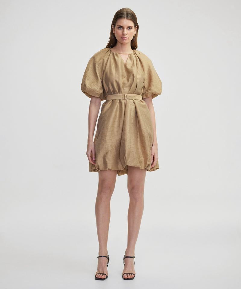 Ipekyol Balloon Sleeve Dress With Chain Accessories Natural