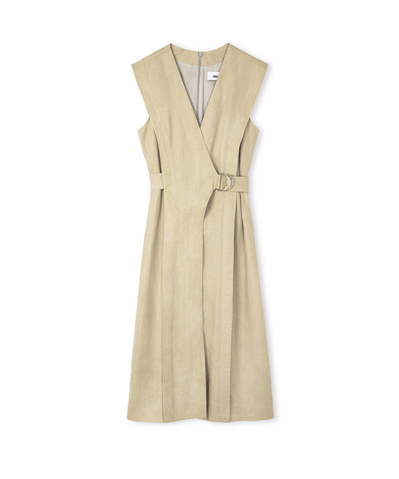 Ipekyol Double Breasted Linen Dress Natural