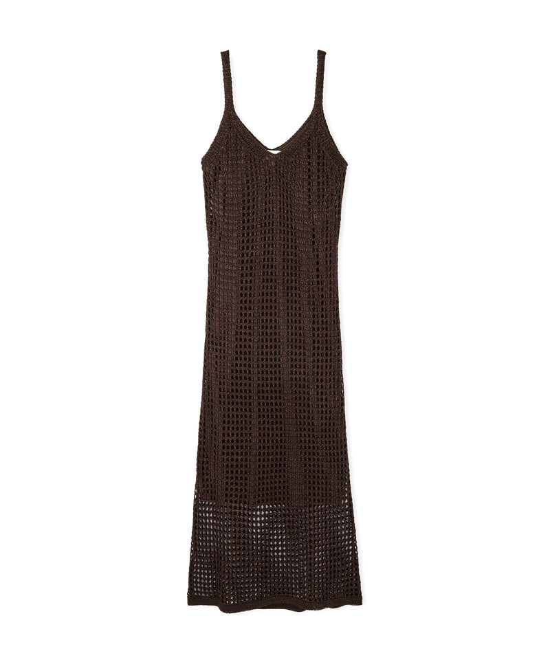 Ipekyol Openwork Knit Dress Brown