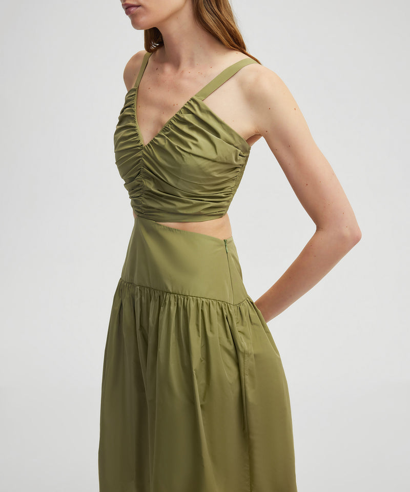 Ipekyol Cutout Taffeta Dress Khaki