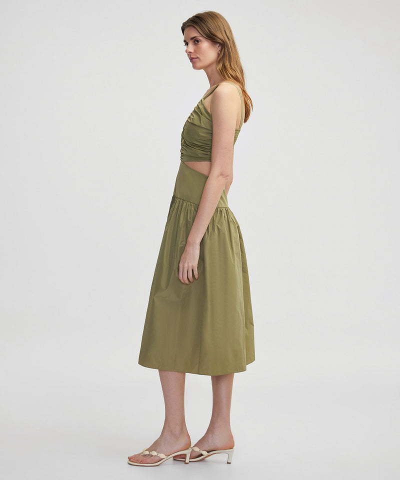 Ipekyol Cutout Taffeta Dress Khaki