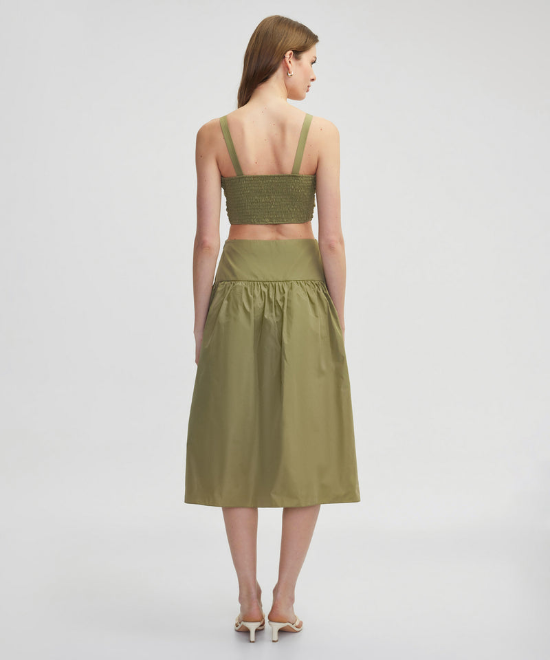 Ipekyol Cutout Taffeta Dress Khaki