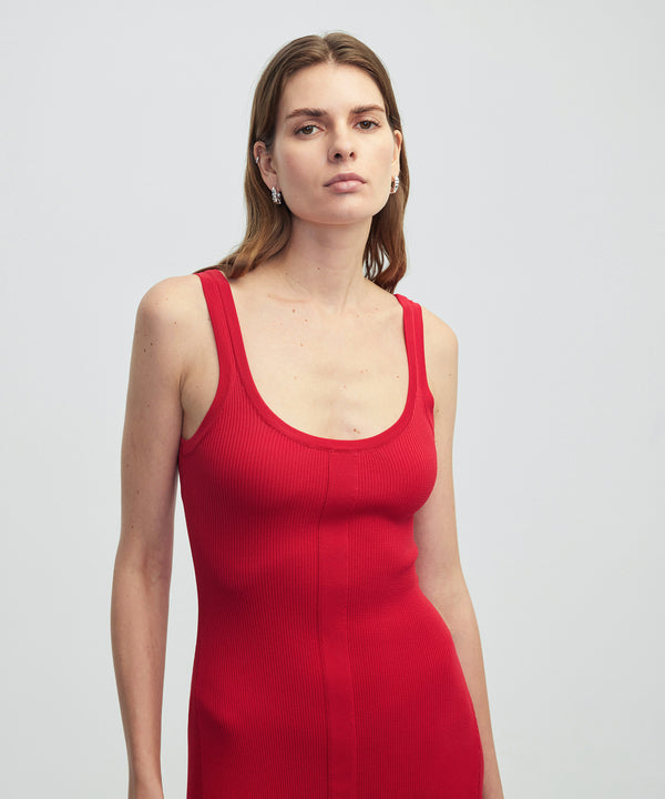 Ipekyol Strappy Knit Dress Cherry