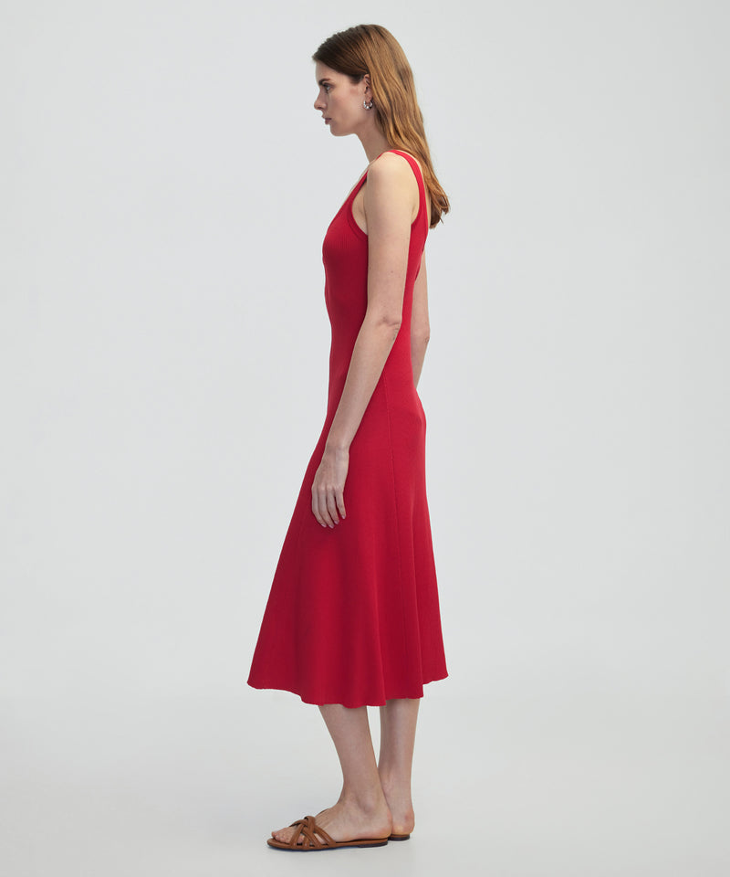 Ipekyol Strappy Knit Dress Cherry