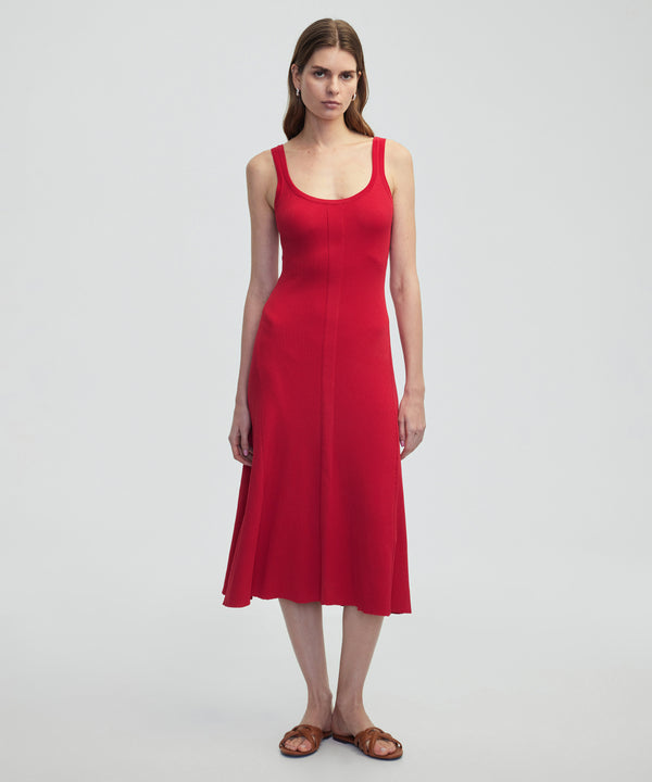 Ipekyol Strappy Knit Dress Cherry
