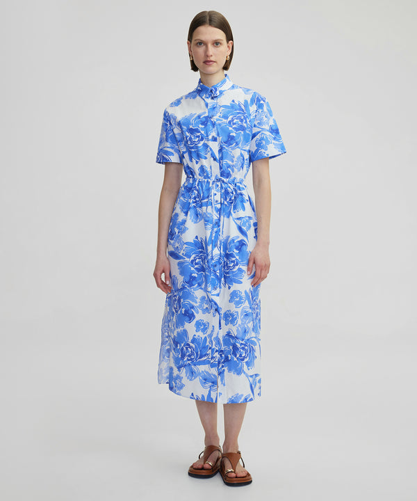 Ipekyol Floral Poplin Dress Blue