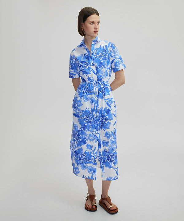 Ipekyol Floral Poplin Dress Blue