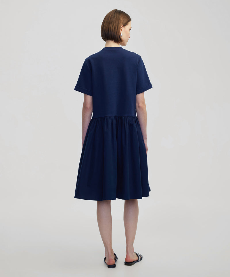 Ipekyol Asymmetrical Gathered Dress Navy