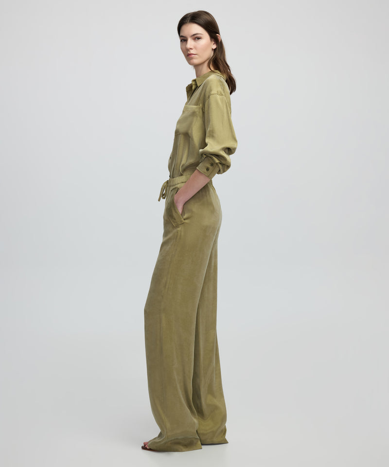 Ipekyol Wide Leg Fit Trousers Khaki
