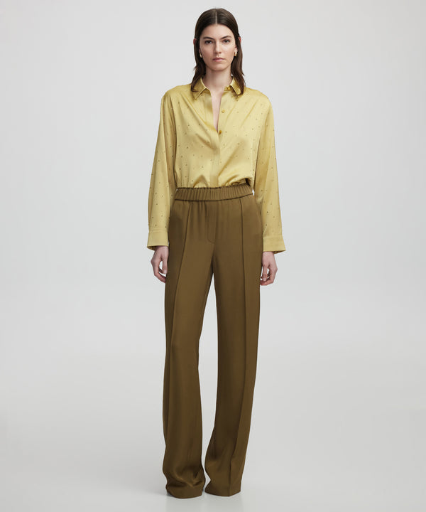 Ipekyol Elastic Waist Trousers Tobacco