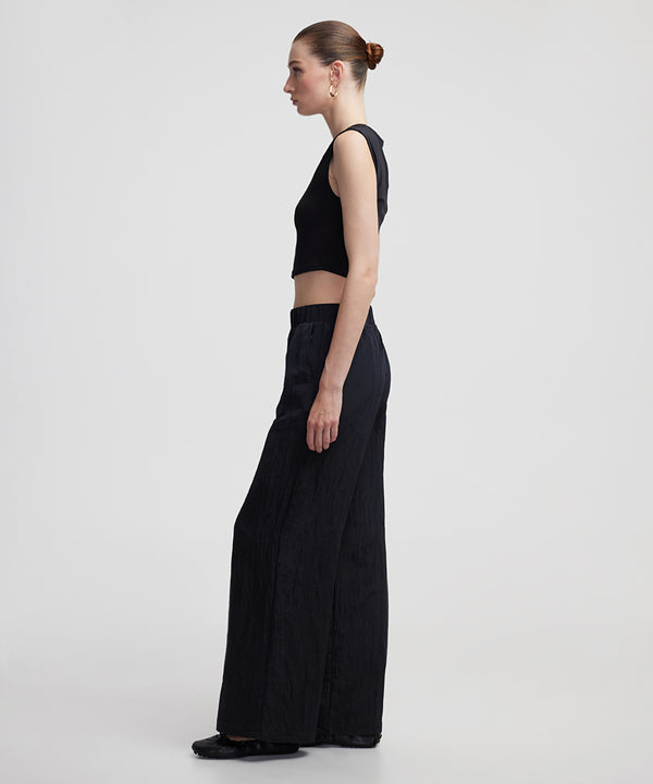 Ipekyol Textured Wide Leg Fit Trousers Black
