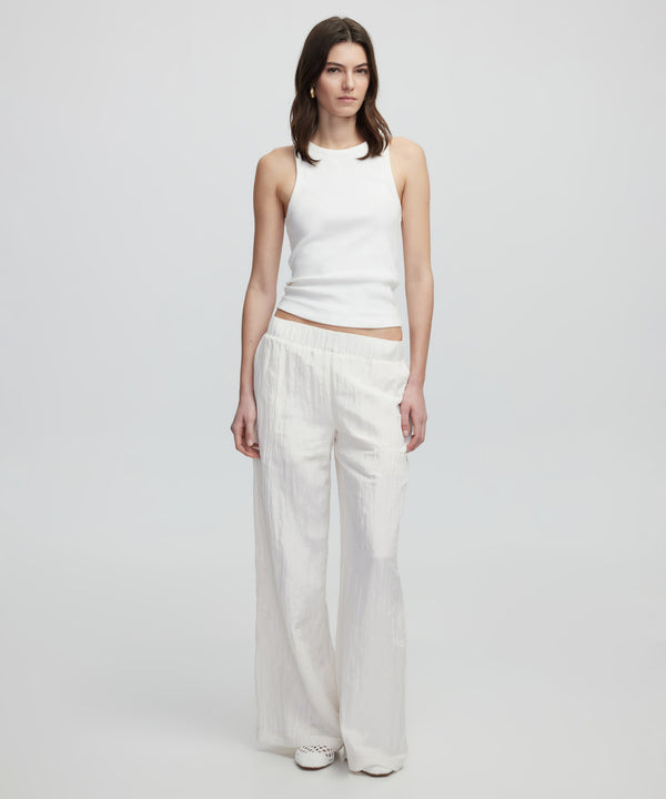 Ipekyol Textured Wide Leg Fit Trousers Ecru