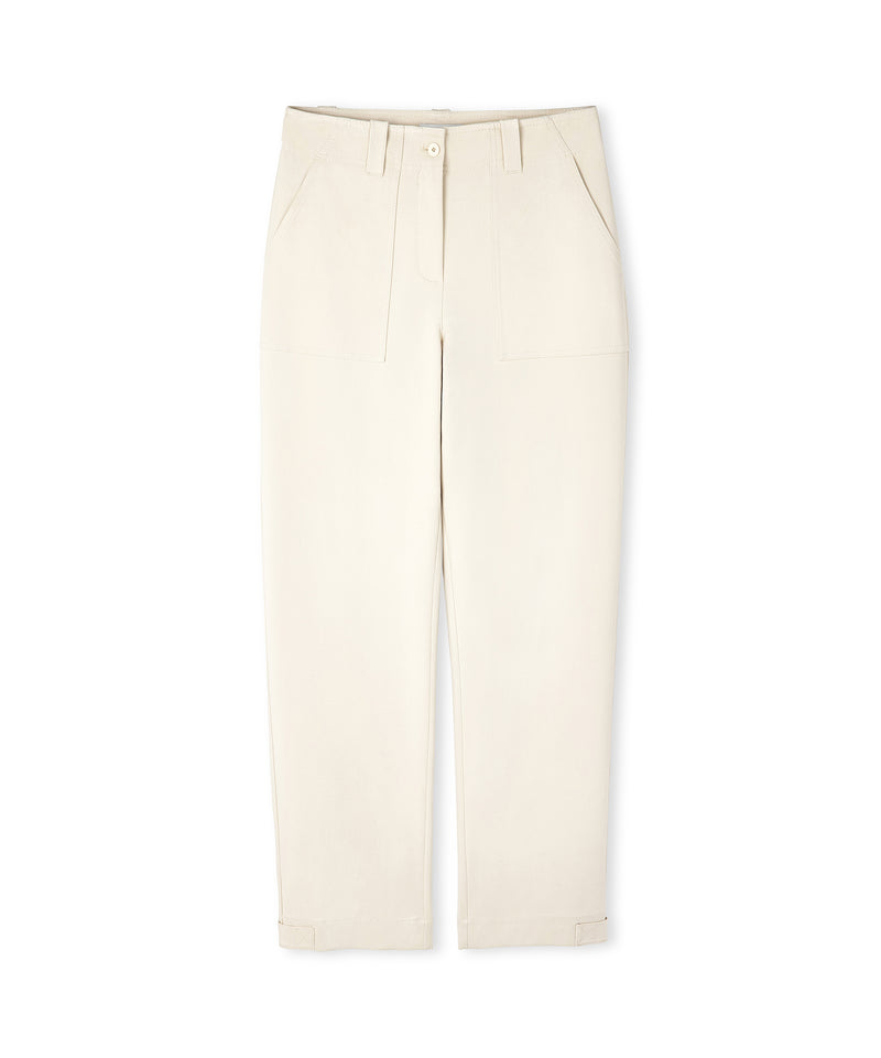 Ipekyol Trousers With Large Pockets Ecru