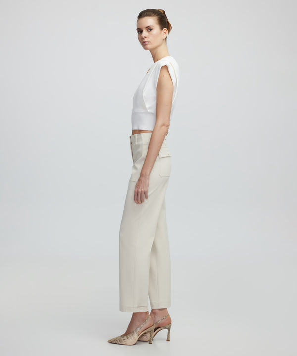 Ipekyol Trousers With Large Pockets Ecru