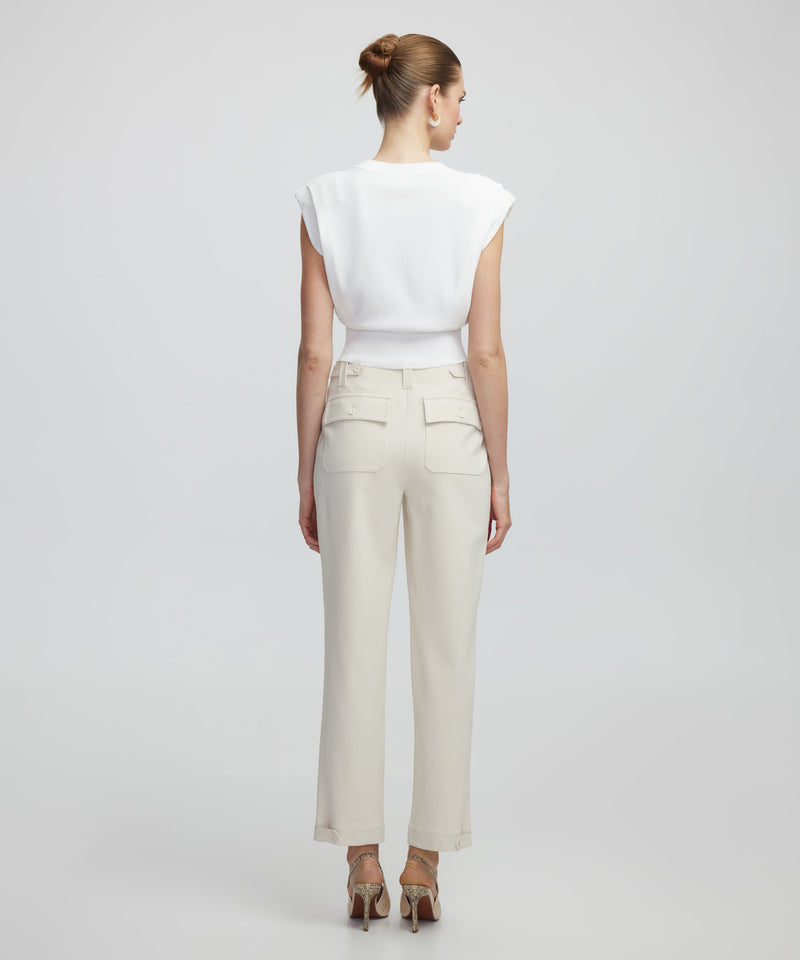 Ipekyol Trousers With Large Pockets Ecru