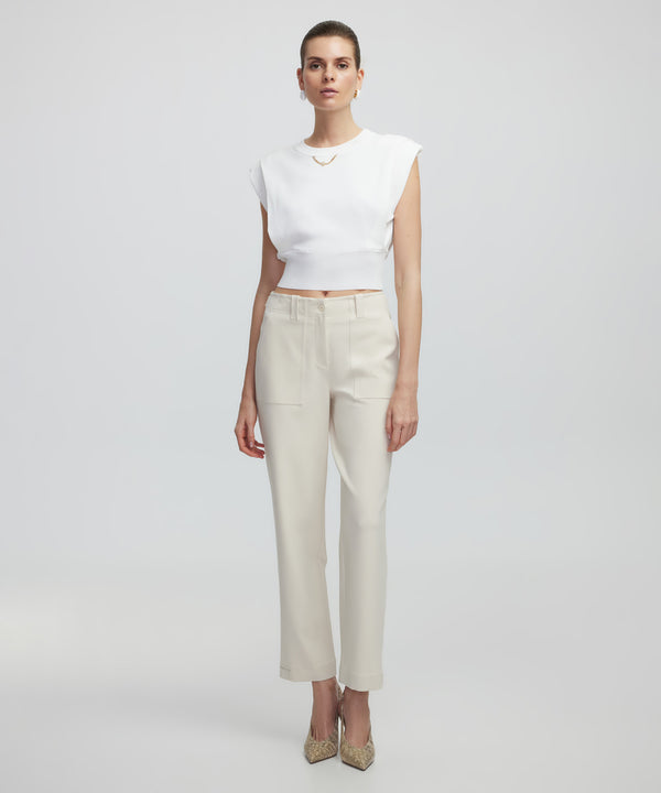 Ipekyol Trousers With Large Pockets Ecru