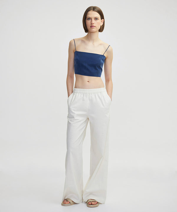 Ipekyol Wide Leg Fit Elastic Waist Trousers Ecru