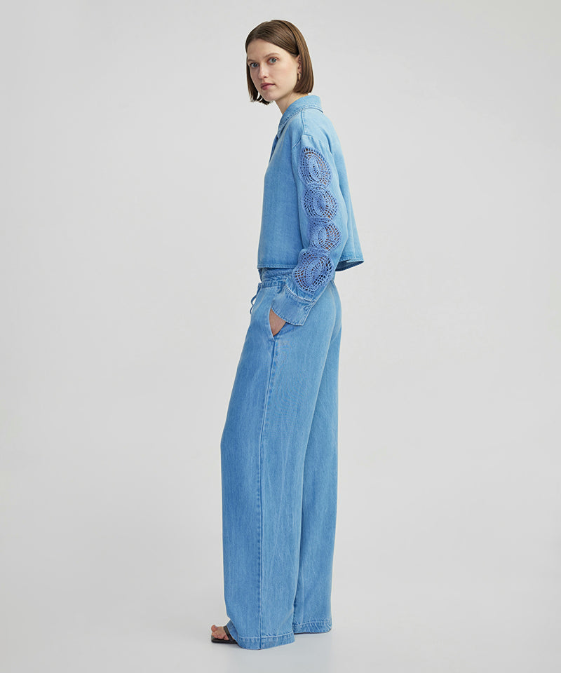 Ipekyol Tie Waist Denim Trousers Light Indigo
