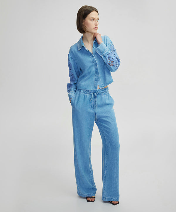 Ipekyol Tie Waist Denim Trousers Light Indigo