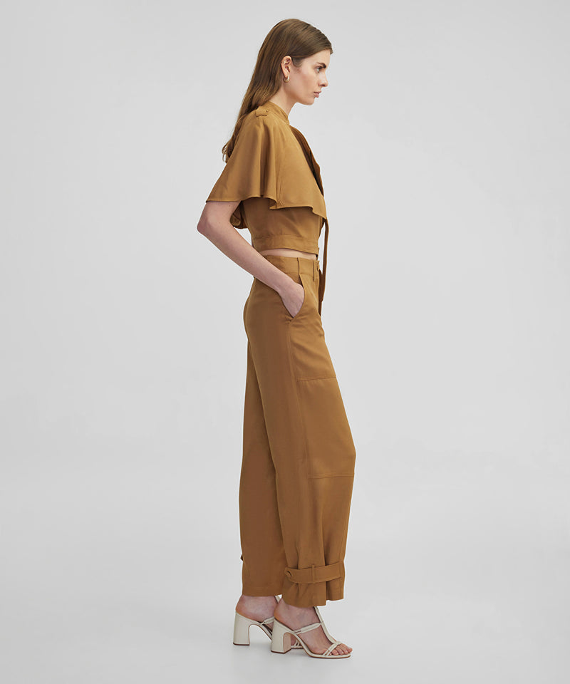 Ipekyol Adjustable Leg Trousers Tobacco