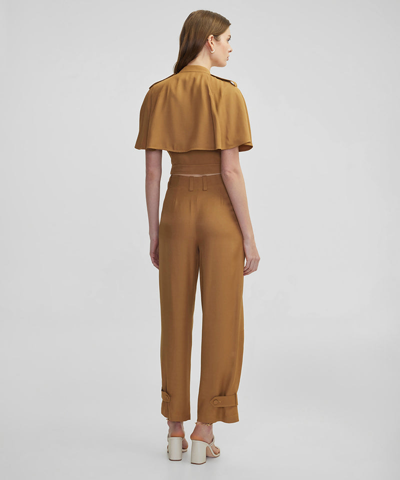 Ipekyol Adjustable Leg Trousers Tobacco