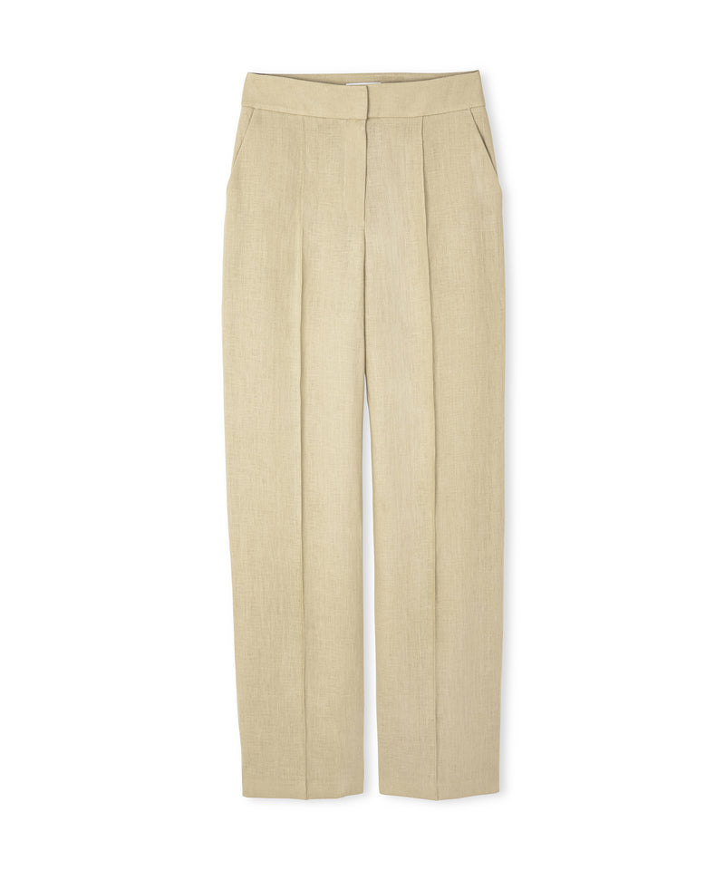 Ipekyol Wide Leg Fit Linen Trousers Natural