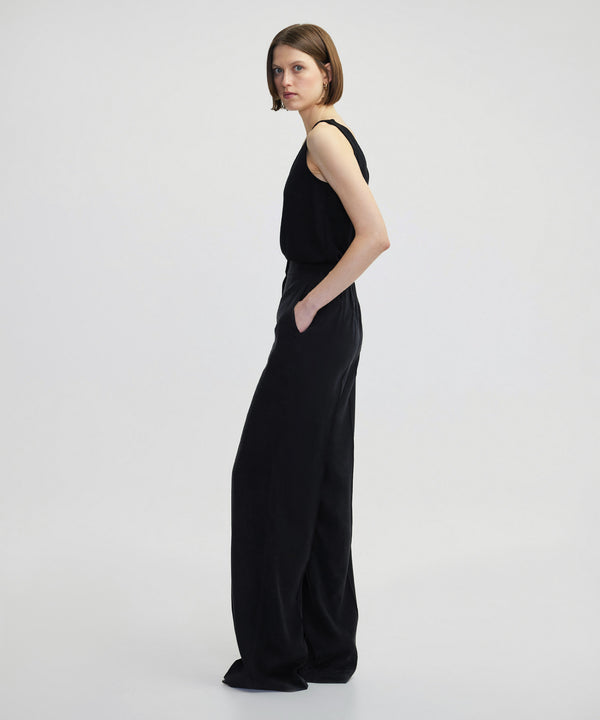 Ipekyol Ribbed Wide Leg Trousers Black