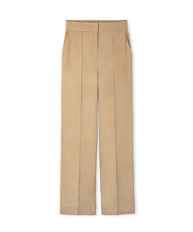 Ipekyol Ribbed Wide Leg Trousers Natural