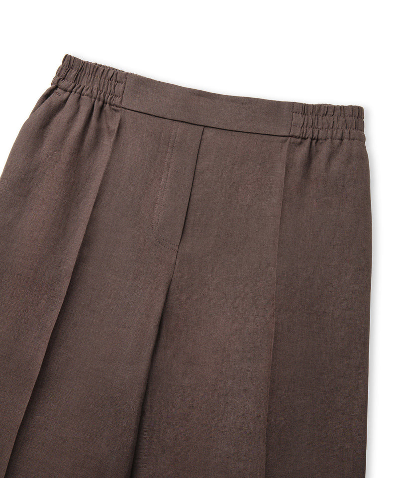 Ipekyol Elastic Waist Linen Trousers Brown