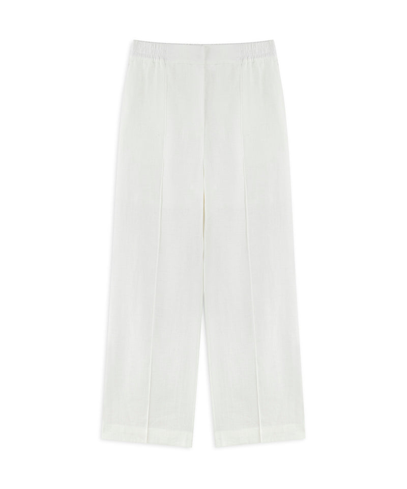 Ipekyol Straight Fit Linen Trousers White