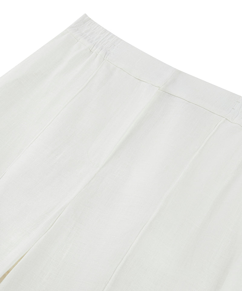 Ipekyol Straight Fit Linen Trousers White