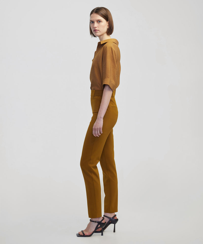 Ipekyol Slim Fit Trousers Tobacco