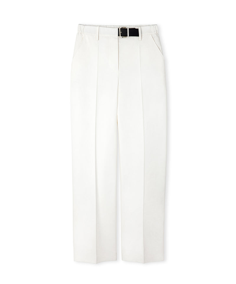 Ipekyol Contrast Belted Trousers White