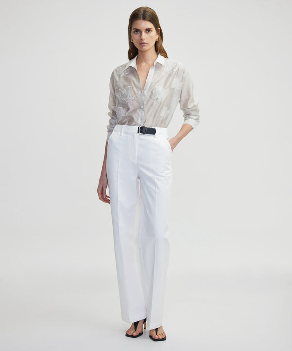 Ipekyol Contrast Belted Trousers White