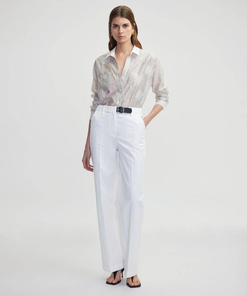 Ipekyol Contrast Belted Trousers White