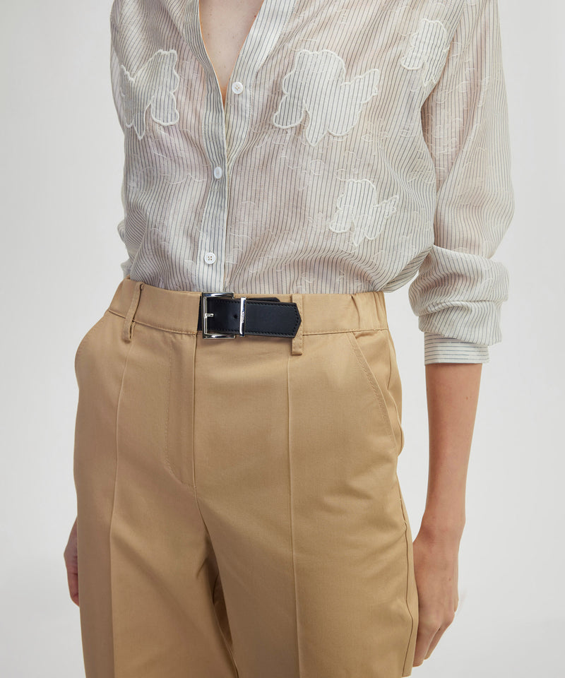 Ipekyol Contrast Belted Trousers Camel