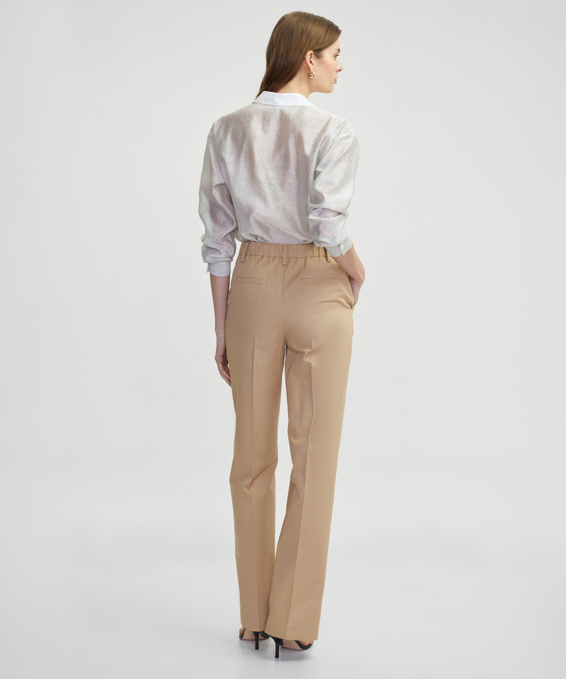 Ipekyol Contrast Belted Trousers Camel