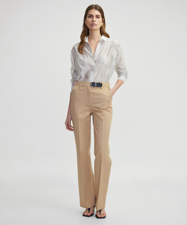 Ipekyol Contrast Belted Trousers Camel