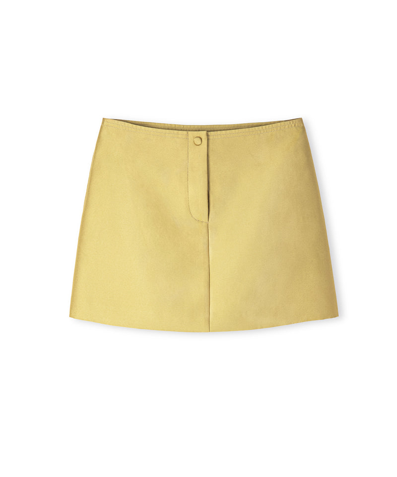 Ipekyol Shiny Textured Mini Skirt Olive