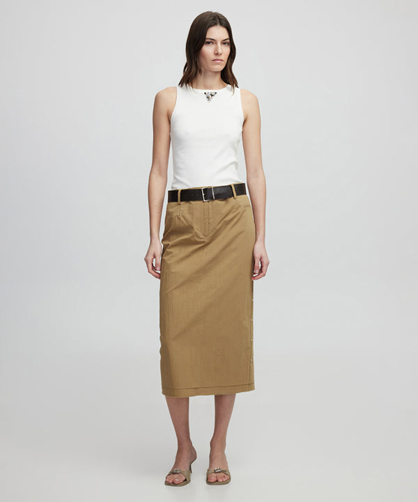 Ipekyol Troc Printed Skirt Khaki