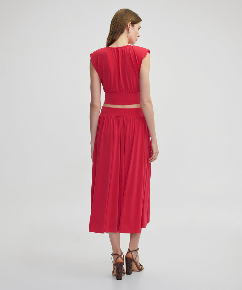 Ipekyol Jersey Midi Skirt Cherry