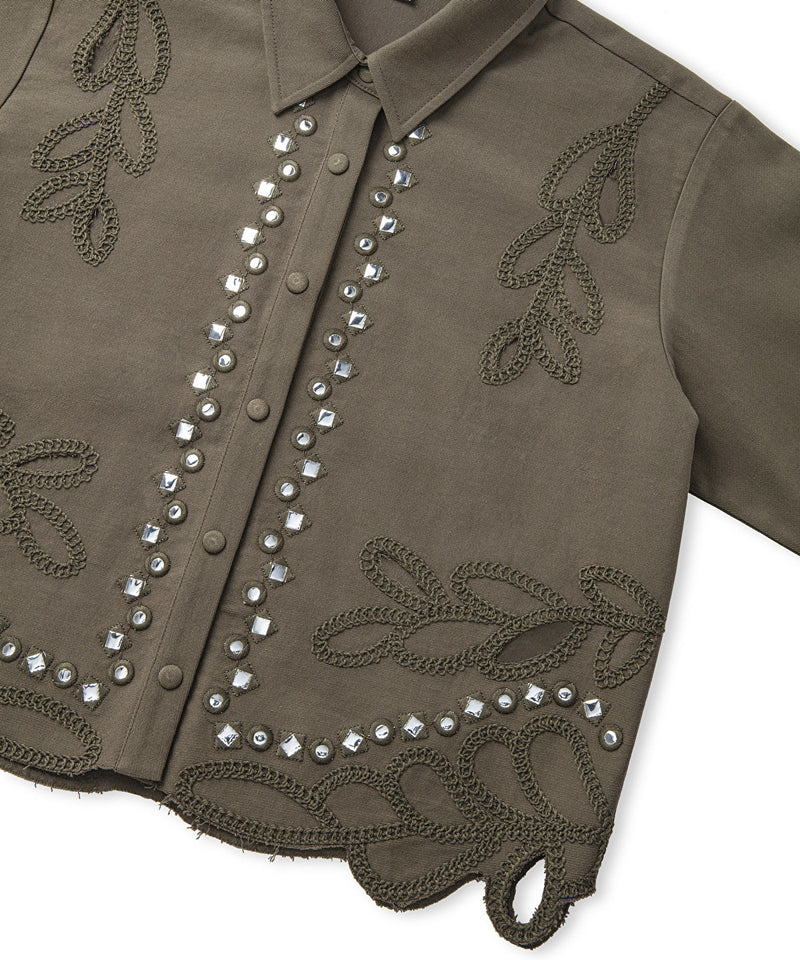 Ipekyol Jacket With Contrast Accessories Khaki