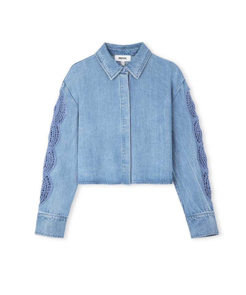 Ipekyol Denim Jacket With Appliques Light Indigo