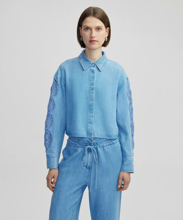 Ipekyol Denim Jacket With Appliques Light Indigo