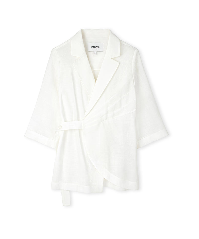 Ipekyol Draped Jacket Ecru